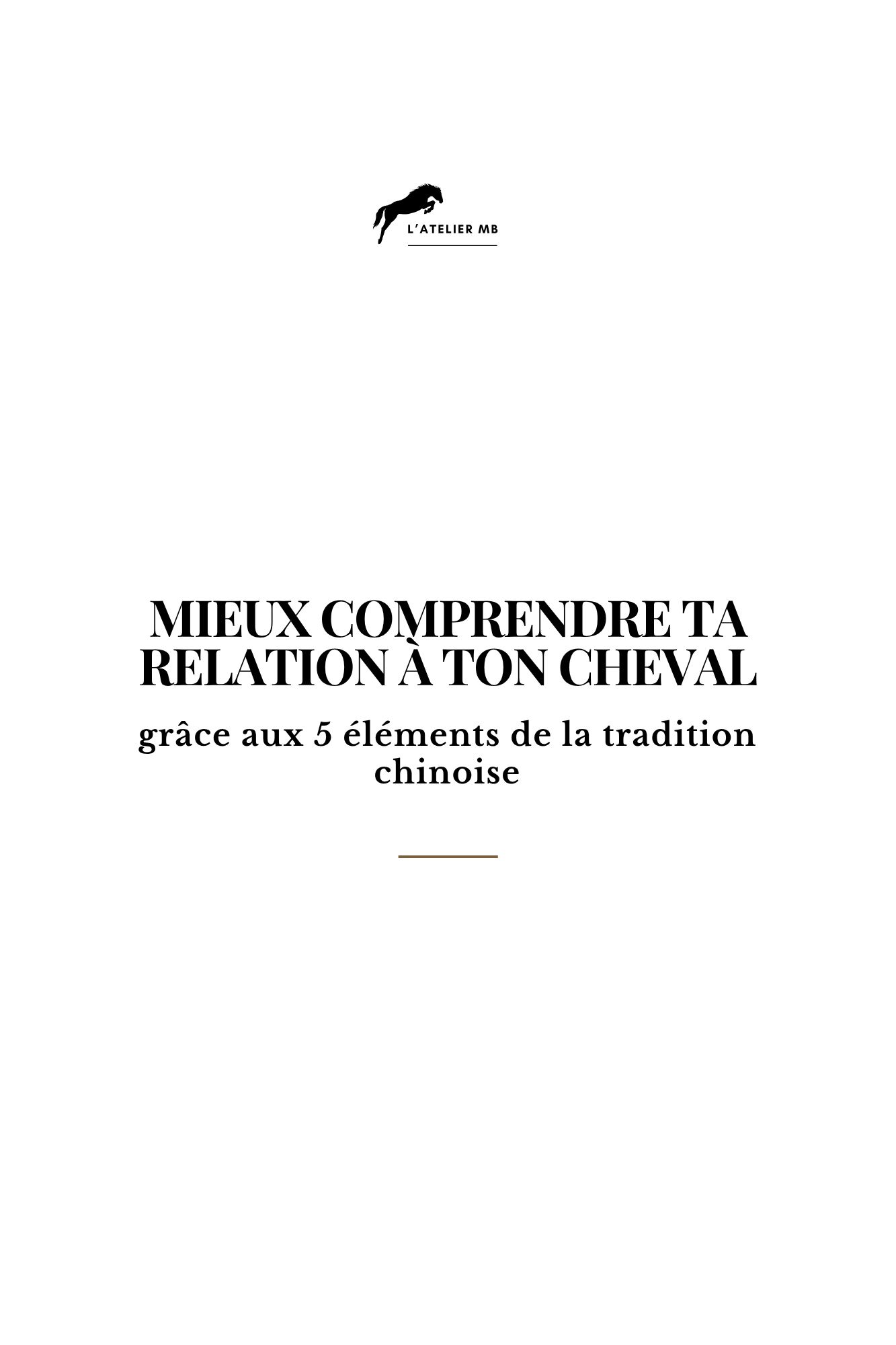 MIEUX COMPRENDRE TA RELATION À TON CHEVAL (grâce aux cinq éléments de la tradition chinoise)